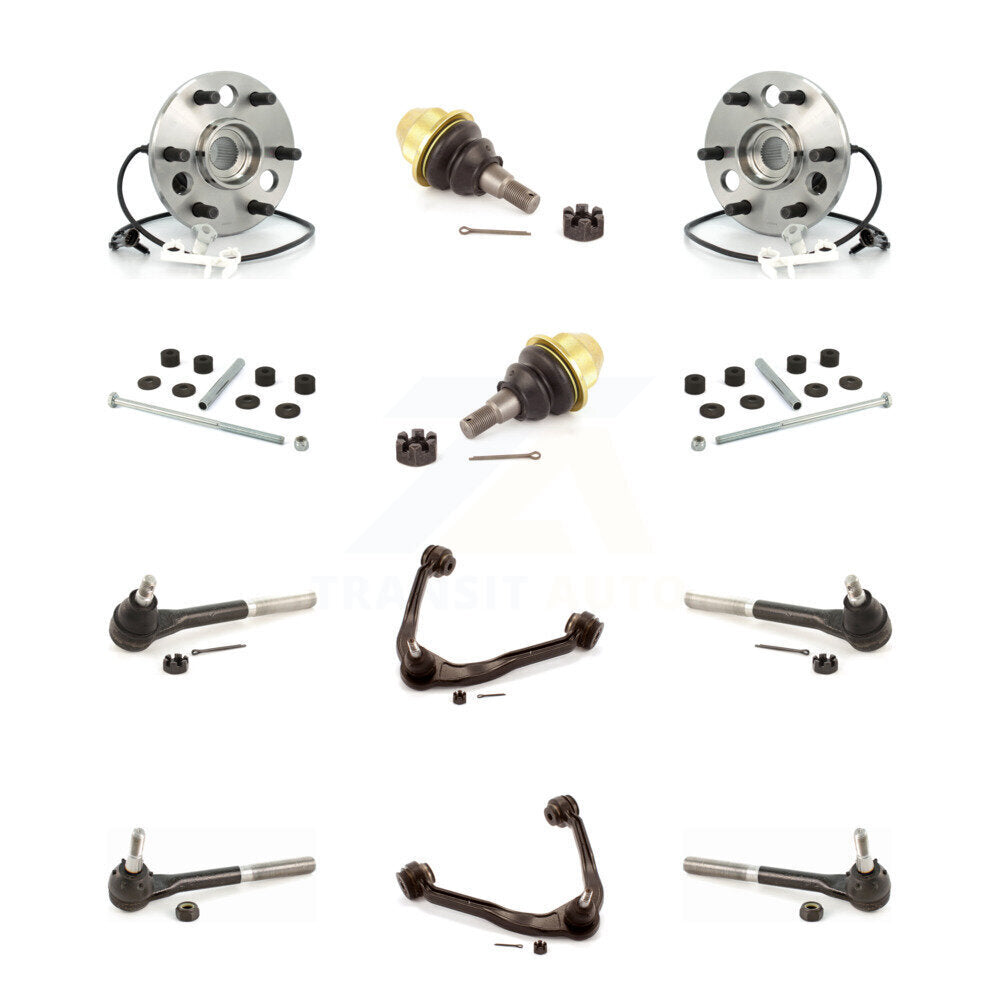 Hub Upper Arm Lower Ball Joint Outer Inner Tie Rod Link Front Kit For GMC Yukon