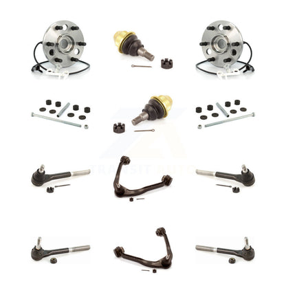 Hub Upper Arm Lower Ball Joint Outer Inner Tie Rod Link Front Kit For GMC Yukon