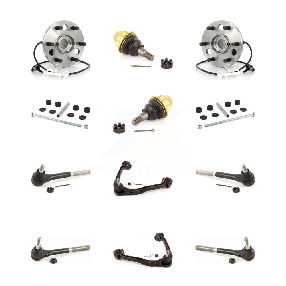 Hub Upper Arm Lower Ball Joint Outer Inner Tie Rod Link Front Kit For GMC Yukon