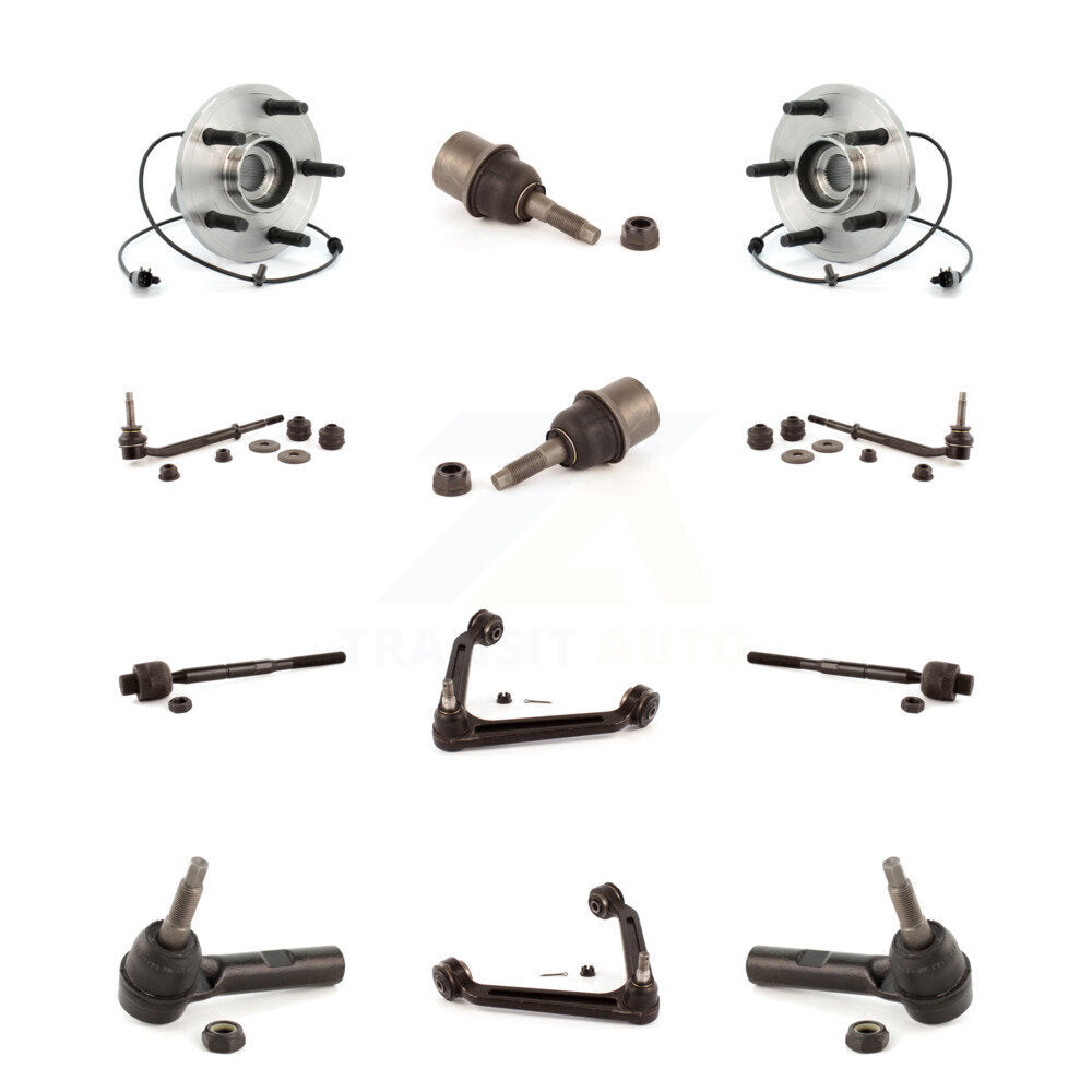 Upper Arm Lower Ball Joint Outer Inner Tie Rod & Link Front Kit (12Pc) For Aspen