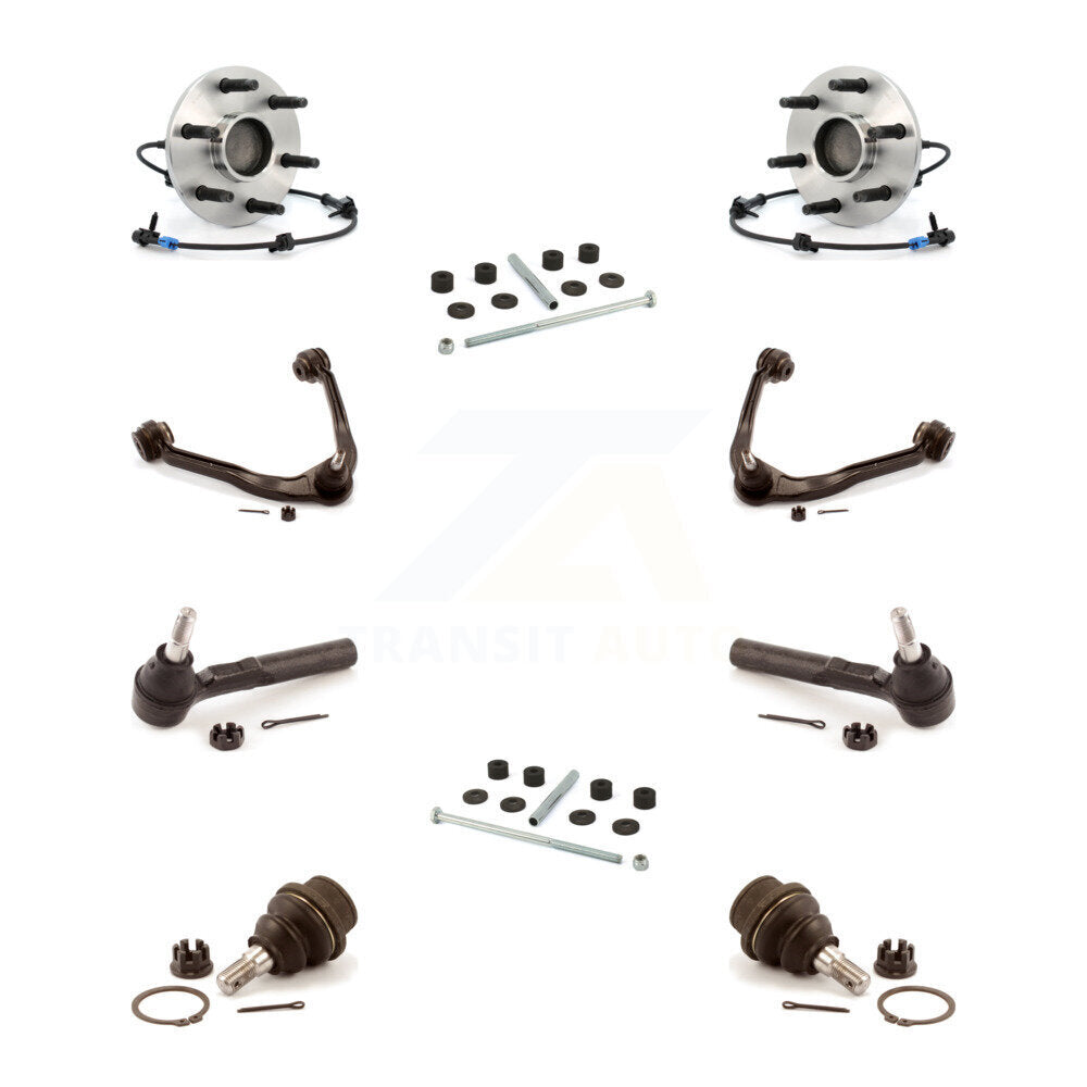 Bearing Upper Arm Lower Ball Joint Outer Tie Rod & Link Front Kit (10Pc) For GMC