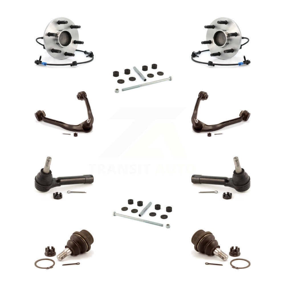 Bearing Upper Arm Lower Ball Joint Outer Tie Rod & Link Front Kit (10Pc) For GMC