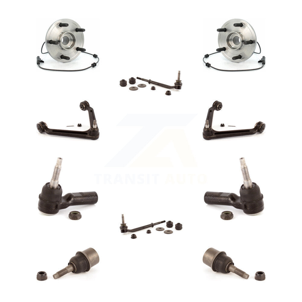 Hub Bearing Upper Control Arm Lower Ball Joint Outer Tie Rod Link Front Kit For