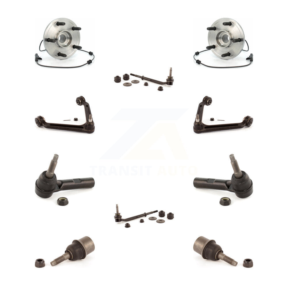 Hub Bearing Upper Control Arm Lower Ball Joint Outer Tie Rod Link Front Kit For
