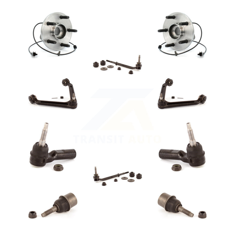 Hub Bearing Upper Control Arm Lower Ball Joint Outer Tie Rod Link Front Kit For