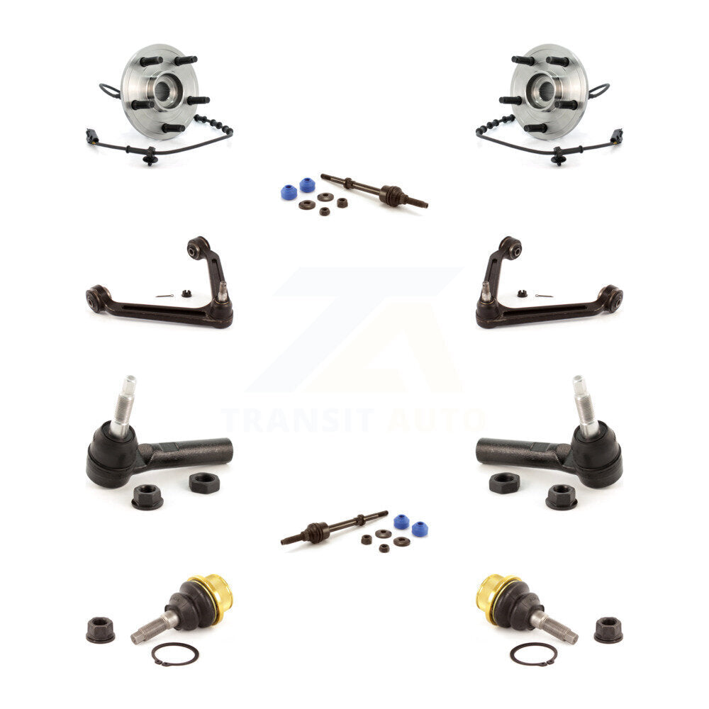 Hub Bearing Upper Control Arm Lower Ball Joint Outer Tie Rod Link Front Kit For