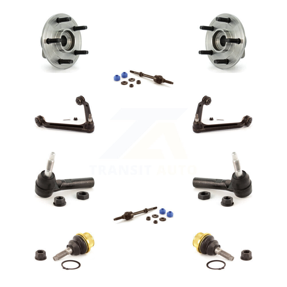 Hub Bearing Upper Control Arm Lower Ball Joint Outer Tie Rod Link Front Kit For