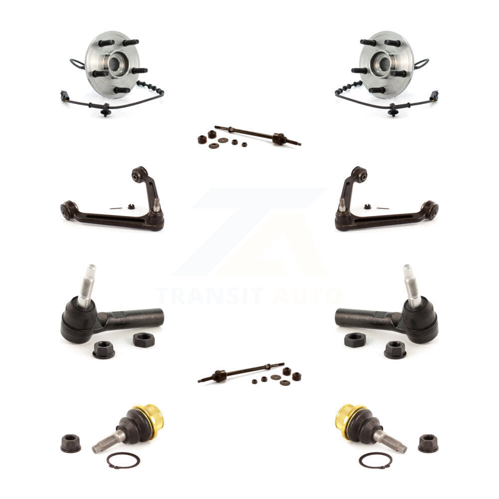 Hub Bearing Upper Control Arm Lower Ball Joint Outer Tie Rod Link Front Kit For