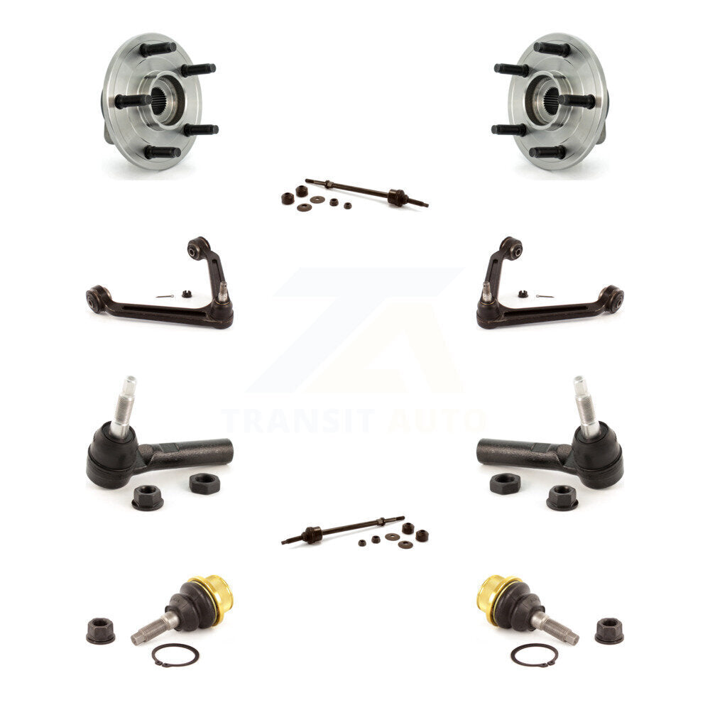 Hub Bearing Upper Control Arm Lower Ball Joint Outer Tie Rod Link Front Kit For