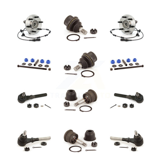 Hub Bearing Upper Lower Ball Joint Outer Inner Tie Rod & Link Front Kit For Ford