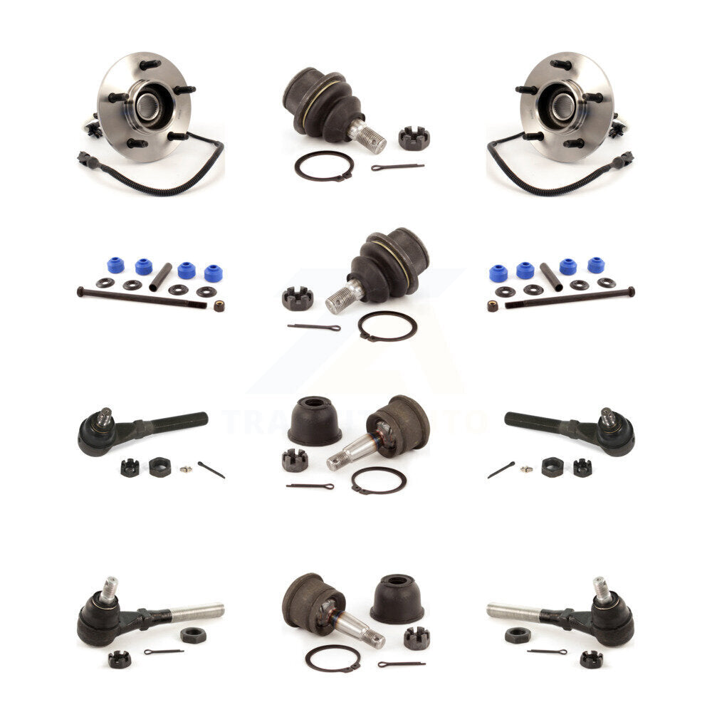 Bearing Upper Lower Ball Joint Outer Inner Tie Rod Link Front Kit For Ford F-150