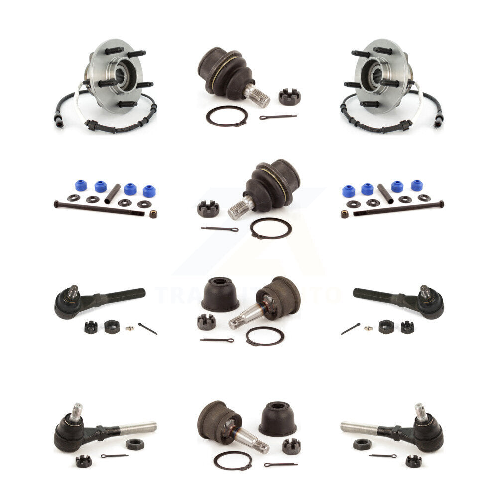 Bearing Upper Lower Ball Joint Outer Inner Tie Rod Link Front Kit For Ford F-150