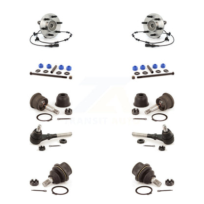 Hub Bearing Upper Lower Ball Joint Outer Tie Rod Link Front Kit (10Pc) For Ford