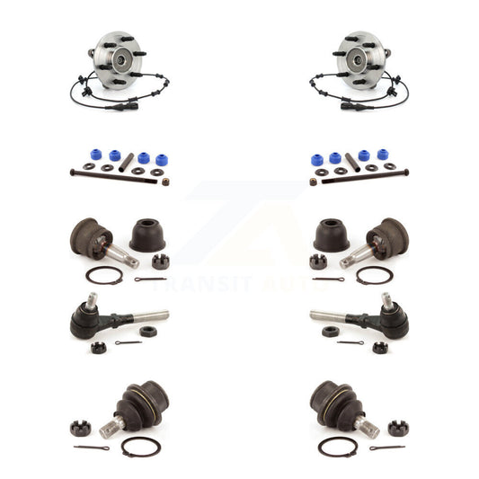 Hub Bearing Upper Lower Ball Joint Outer Tie Rod Link Front Kit (10Pc) For Ford