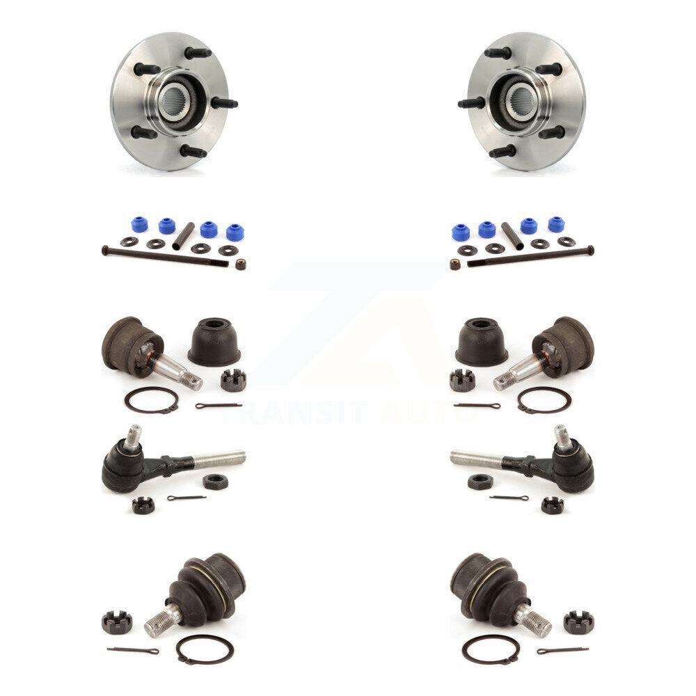 Hub Bearing Upper Lower Ball Joint Outer Tie Rod & Link Front Kit For Ford F-150