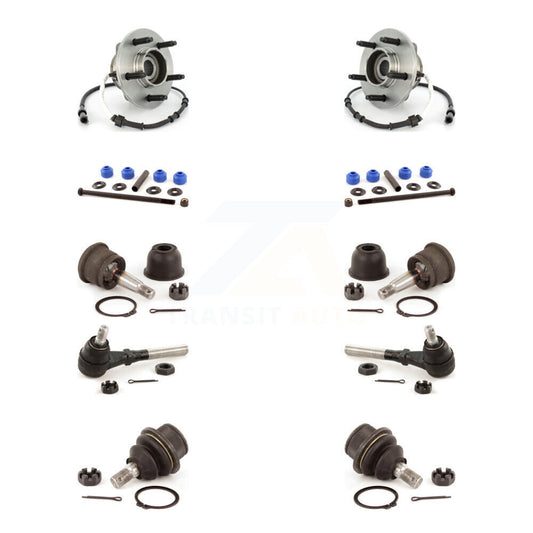 Hub Bearing Upper Lower Ball Joint Outer Tie Rod & Link Front Kit For Ford F-150
