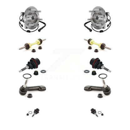 Bearing Upper Lower Ball Joint Outer Tie Rod Link Front Kit (10Pc) For Ford 4WD