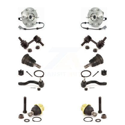 Bearing Upper Lower Ball Joint Outer Tie Rod & Link Front Kit (10Pc) For Nissan