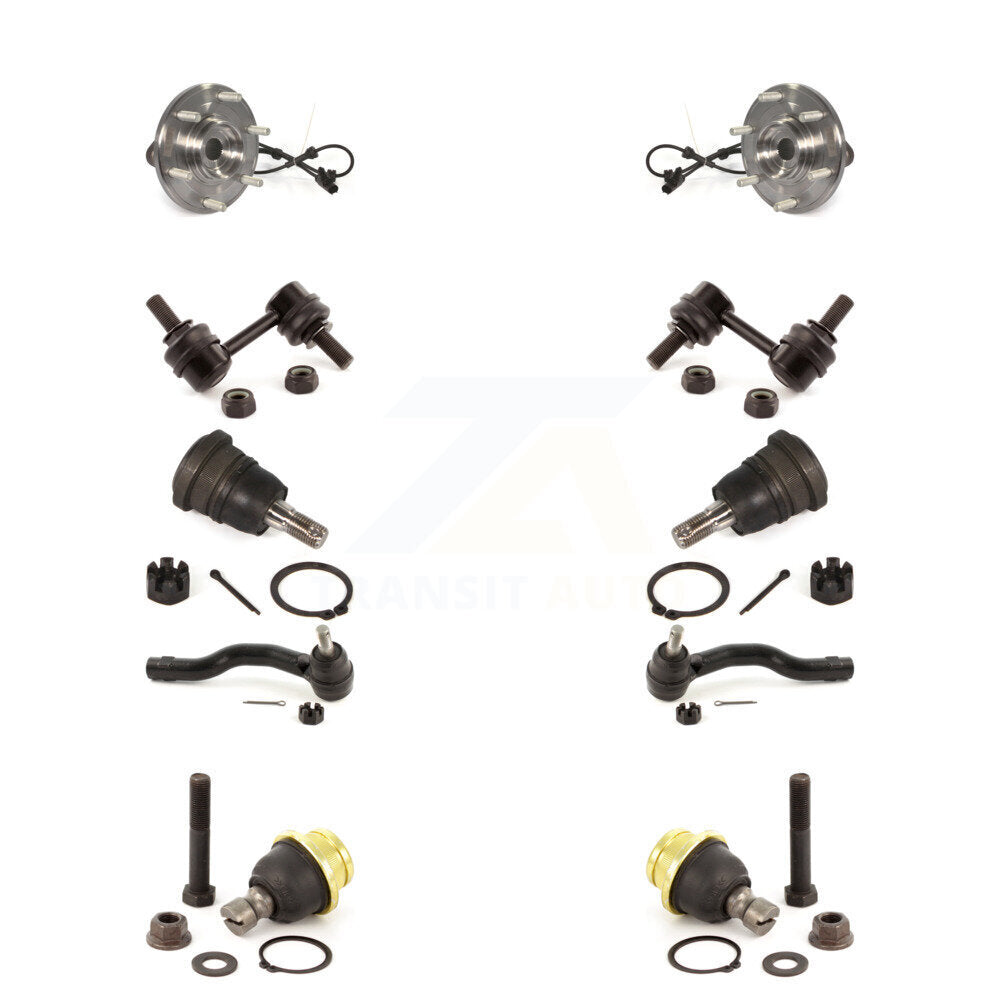 Bearing Upper Lower Ball Joint Outer Tie Rod & Link Front Kit (10Pc) For Nissan