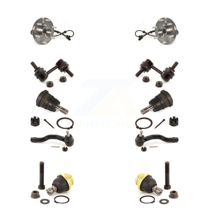 Bearing Upper Lower Ball Joint Outer Tie Rod & Link Front Kit (10Pc) For Nissan