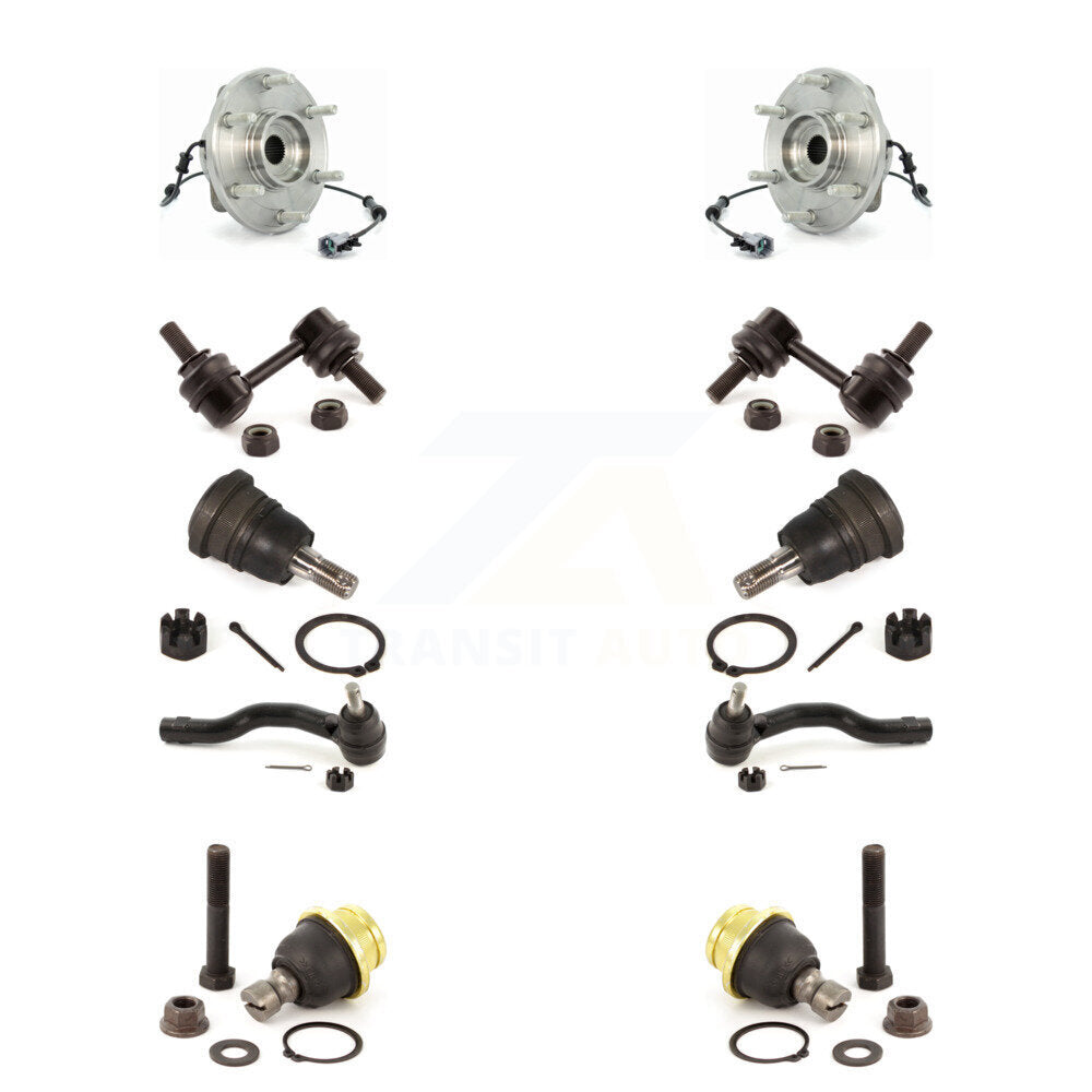Bearing Upper Lower Ball Joint Outer Tie Rod & Link Front Kit (10Pc) For Nissan