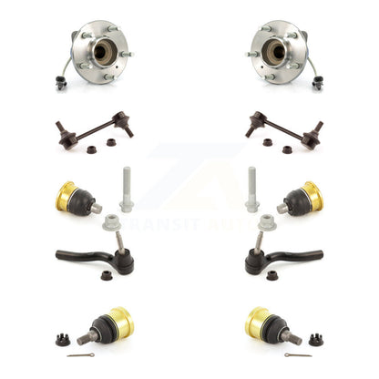 Hub Bearing Upper Lower Ball Joint Outer Tie Rod Link Front Kit For Cadillac CTS
