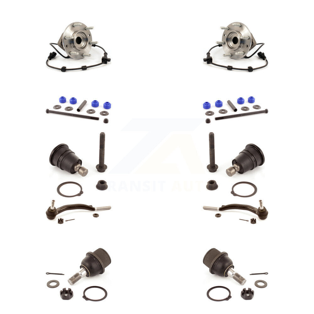 Bearing Upper Lower Ball Joint Outer Tie Rod Link Front Kit (10Pc) For Chevrolet