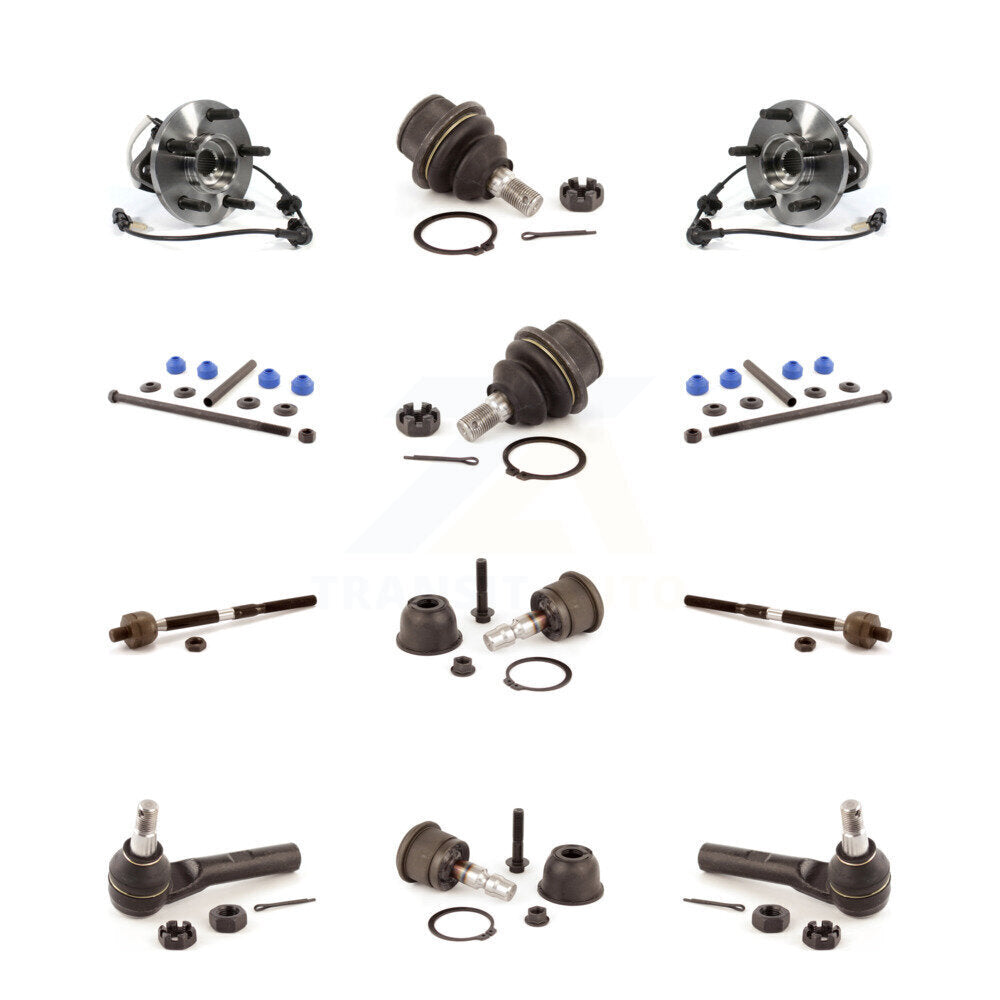 Bearing Upper Lower Ball Joint Outer Inner Tie Rod & Sway Bar Link Front Kit For