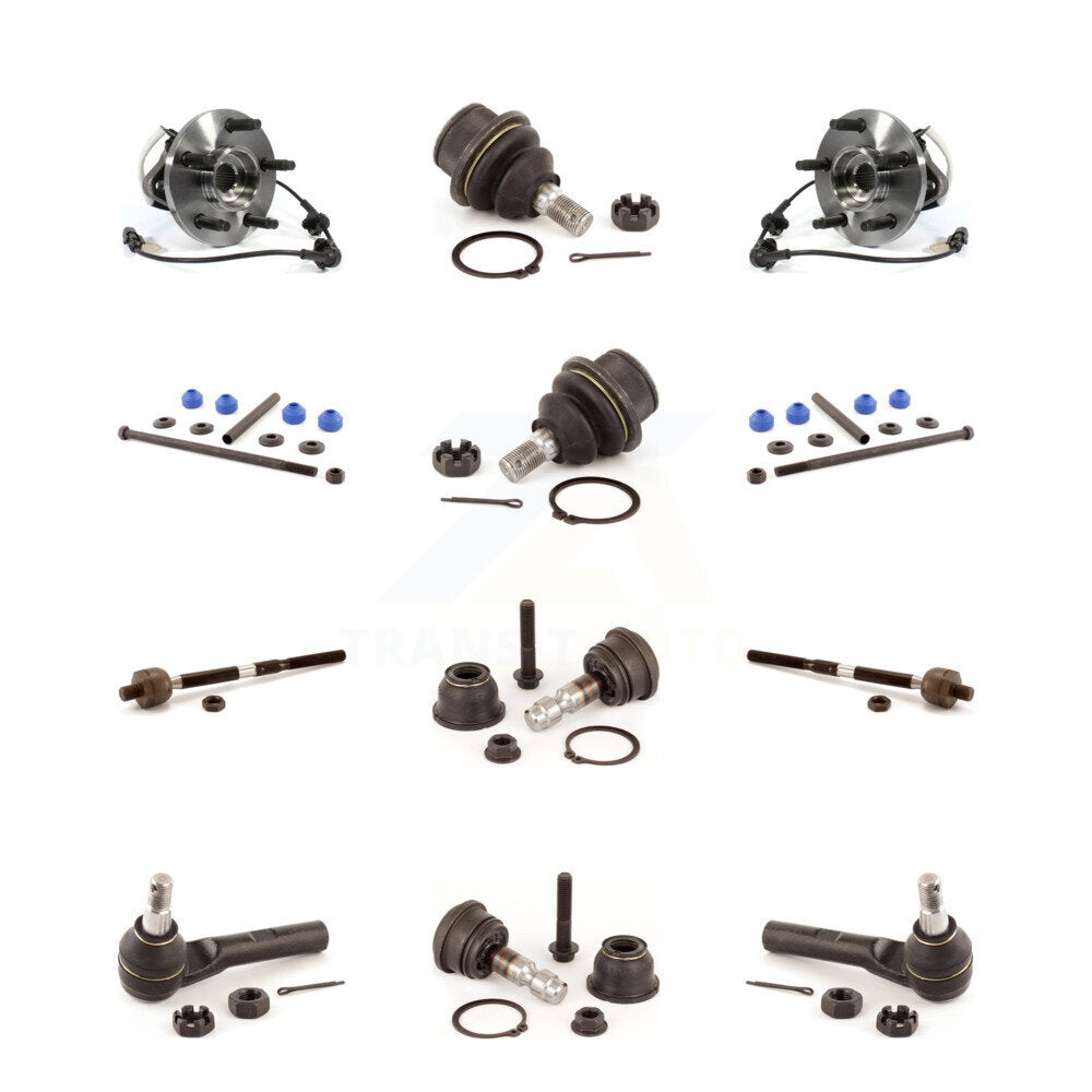 Bearing Upper Lower Ball Joint Outer Inner Tie Rod & Sway Bar Link Front Kit For