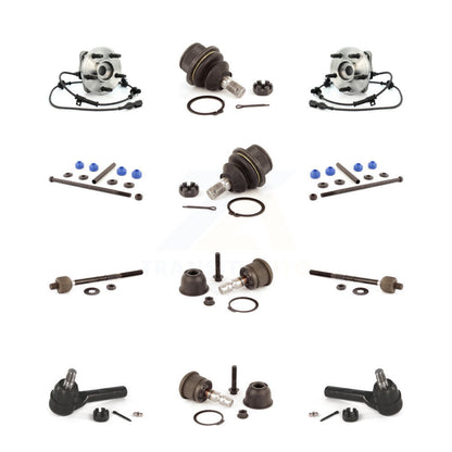 Bearing Upper Lower Ball Joint Outer Inner Tie Rod Link Front Kit (12Pc) For 4WD
