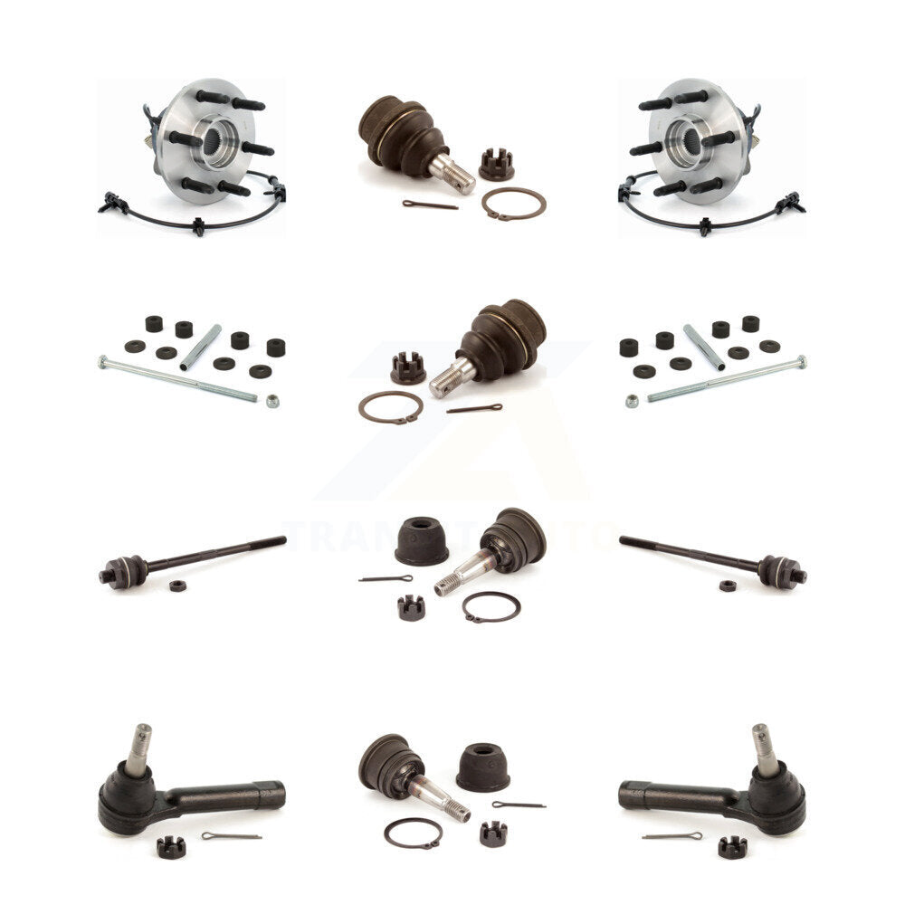 Bearing Upper Lower Ball Joint Outer Inner Tie Rod Link Front Kit (12Pc) For GMC