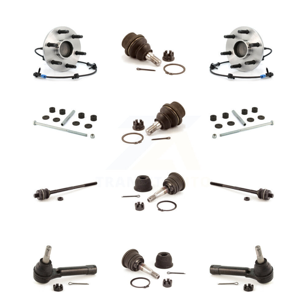 Bearing Upper Lower Ball Joint Outer Inner Tie Rod Link Front Kit (12Pc) For GMC