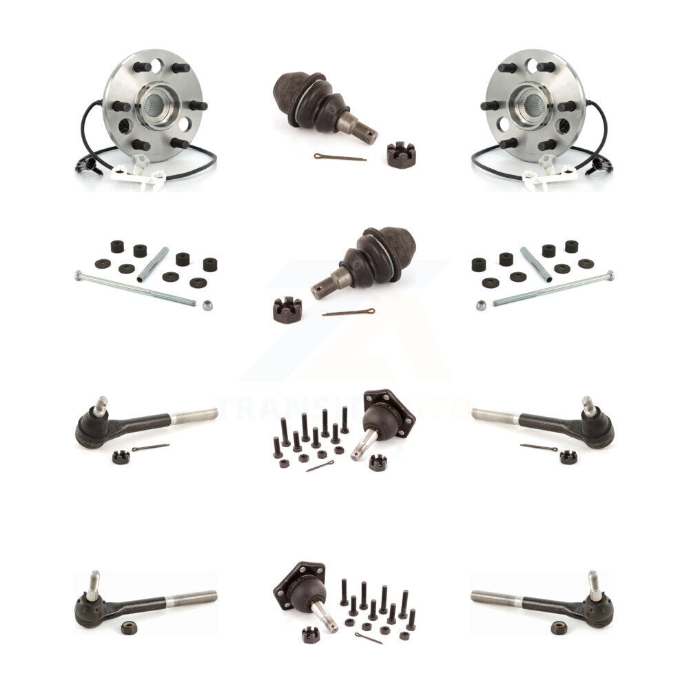 Bearing Upper Lower Ball Joint Outer Inner Tie Rod & Sway Bar Link Front Kit For