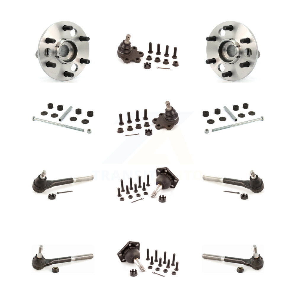 Bearing Upper Lower Ball Joint Outer Inner Tie Rod Link Front Kit (12Pc) For GMC