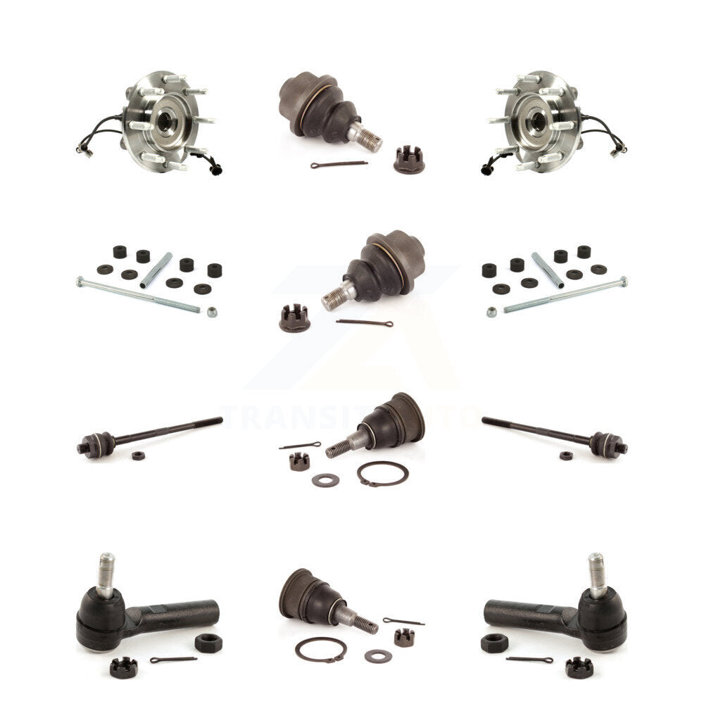 Bearing Upper Lower Ball Joint Outer Inner Tie Rod Link Front Kit (12Pc) For GMC