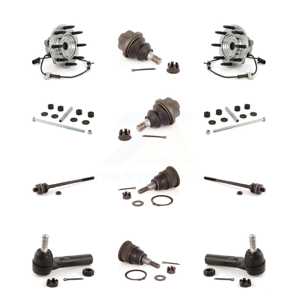 Bearing Upper Lower Ball Joint Outer Inner Tie Rod Link Front Kit (12Pc) For GMC
