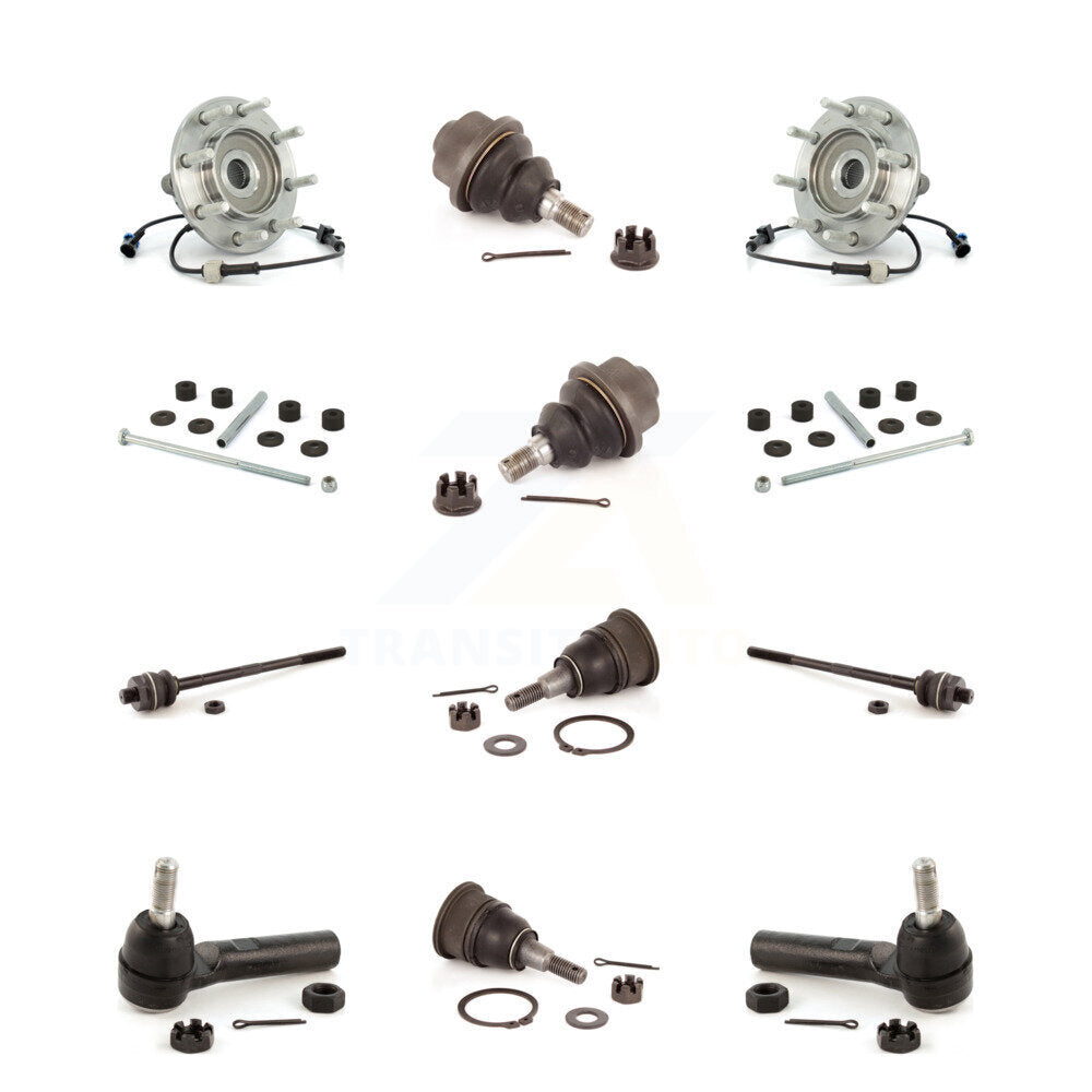 Bearing Upper Lower Ball Joint Outer Inner Tie Rod Link Front Kit (12Pc) For GMC