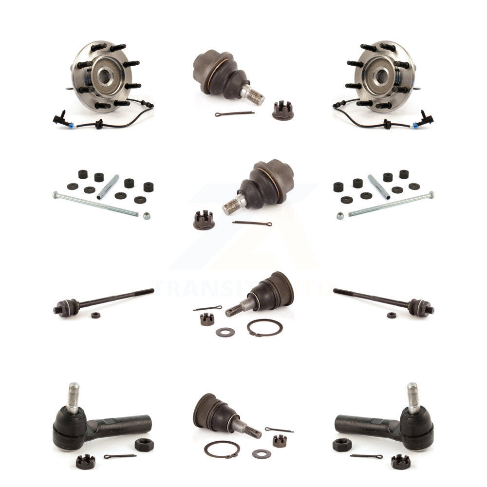 Bearing Upper Lower Ball Joint Outer Inner Tie Rod Link Front Kit (12Pc) For GMC