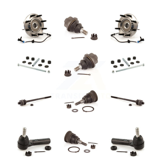 Bearing Upper Lower Ball Joint Outer Inner Tie Rod Link Front Kit (12Pc) For GMC