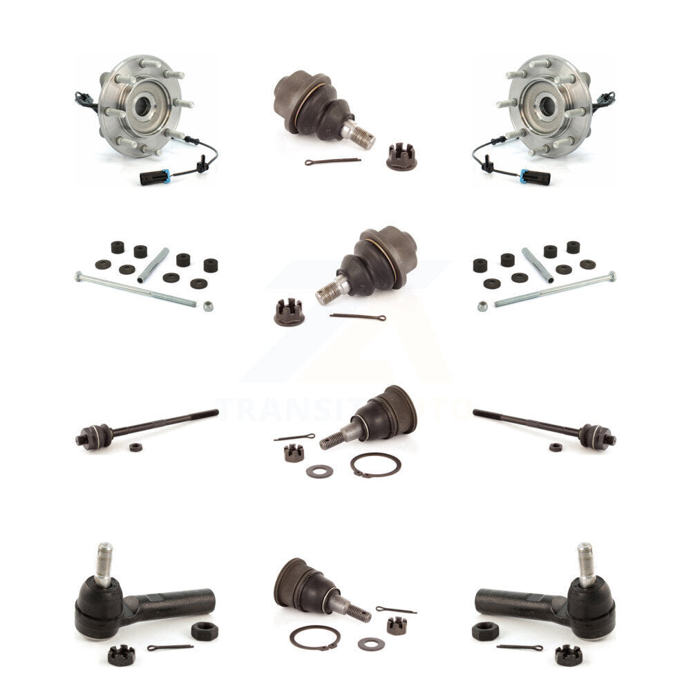 Bearing Upper Lower Ball Joint Outer Inner Tie Rod Link Front Kit (12Pc) For GMC