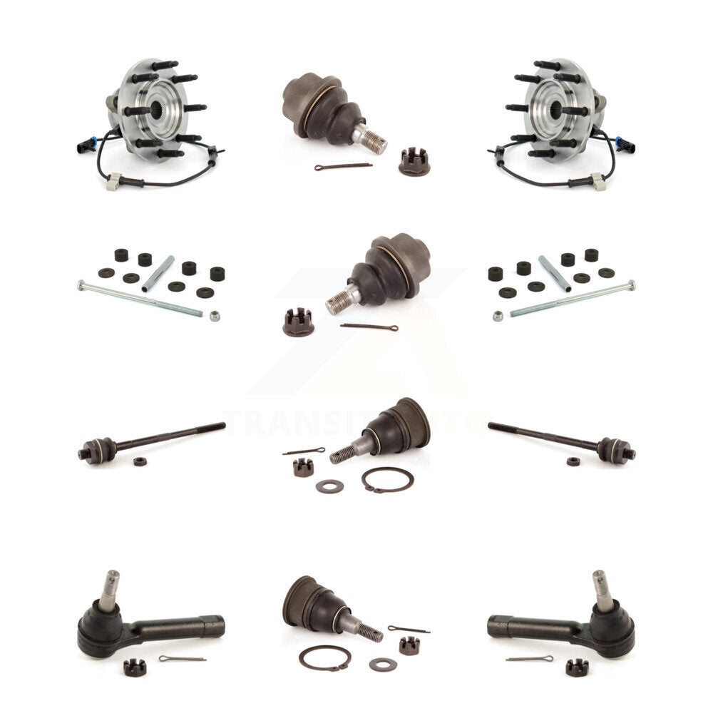 Bearing Upper Lower Ball Joint Outer Inner Tie Rod Link Front Kit (12Pc) For GMC