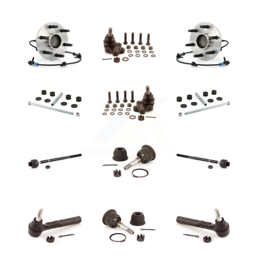 Bearing Upper Lower Ball Joint Outer Inner Tie Rod Link Front Kit (12Pc) For GMC
