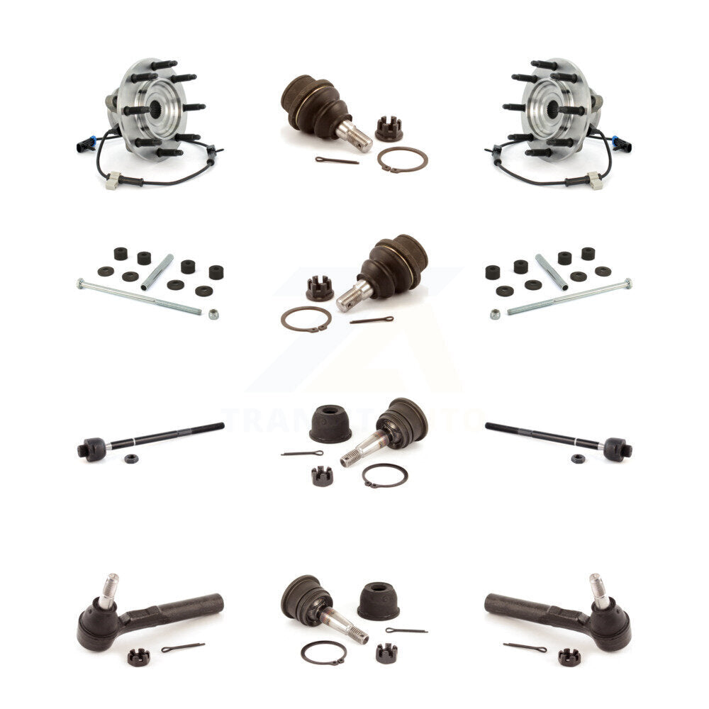 Bearing Upper Lower Ball Joint Outer Inner Tie Rod Link Front Kit (12Pc) For GMC