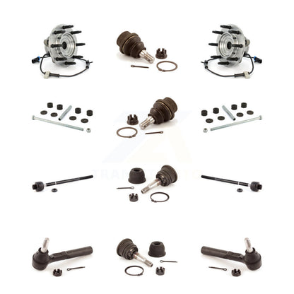 Bearing Upper Lower Ball Joint Outer Inner Tie Rod Link Front Kit (12Pc) For GMC