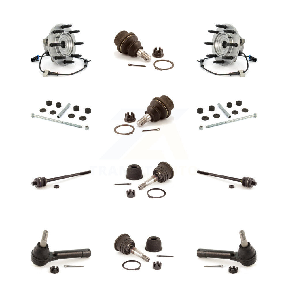 Bearing Upper Lower Ball Joint Outer Inner Tie Rod Link Front Kit (12Pc) For GMC