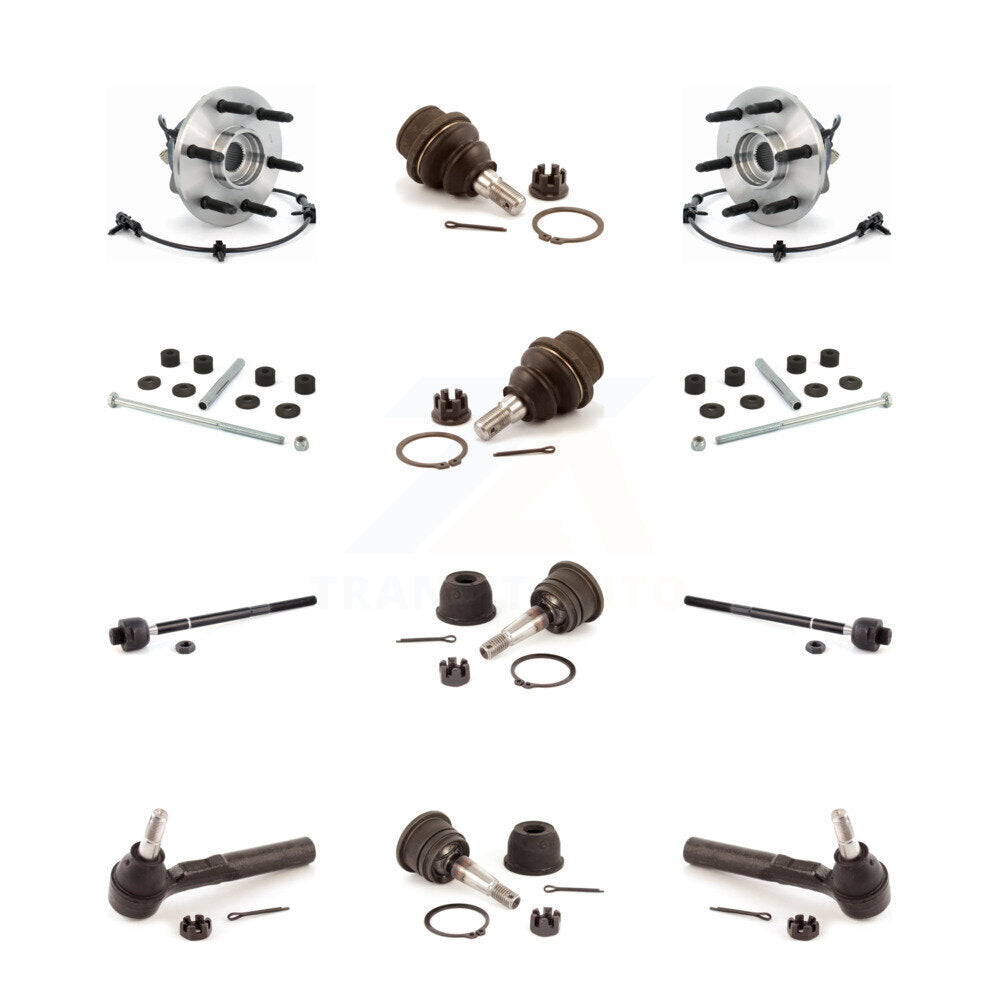 Bearing Upper Lower Ball Joint Outer Inner Tie Rod Link Front Kit (12Pc) For GMC