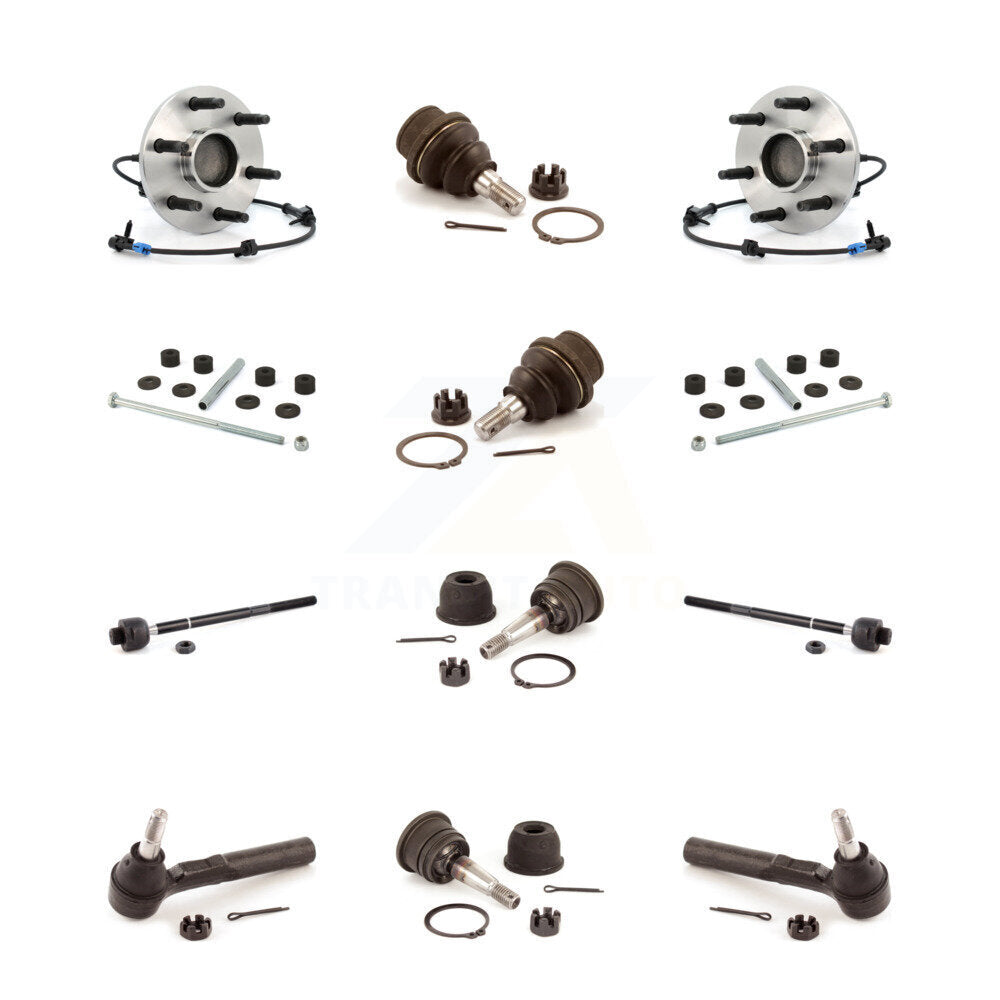 Bearing Upper Lower Ball Joint Outer Inner Tie Rod Link Front Kit (12Pc) For GMC