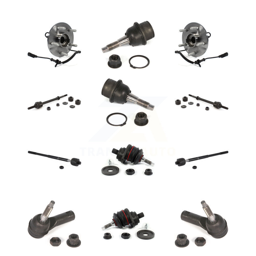 Bearing Upper Lower Ball Joint Outer Inner Tie Rod Link Front Kit (12Pc) For Ram