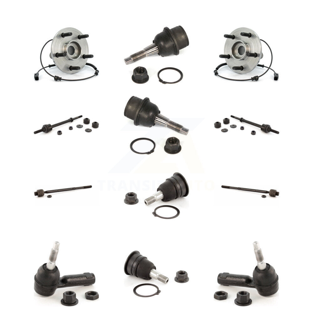 Bearing Upper Lower Ball Joint Outer Inner Tie Rod Link Front Kit (12Pc) For Ram