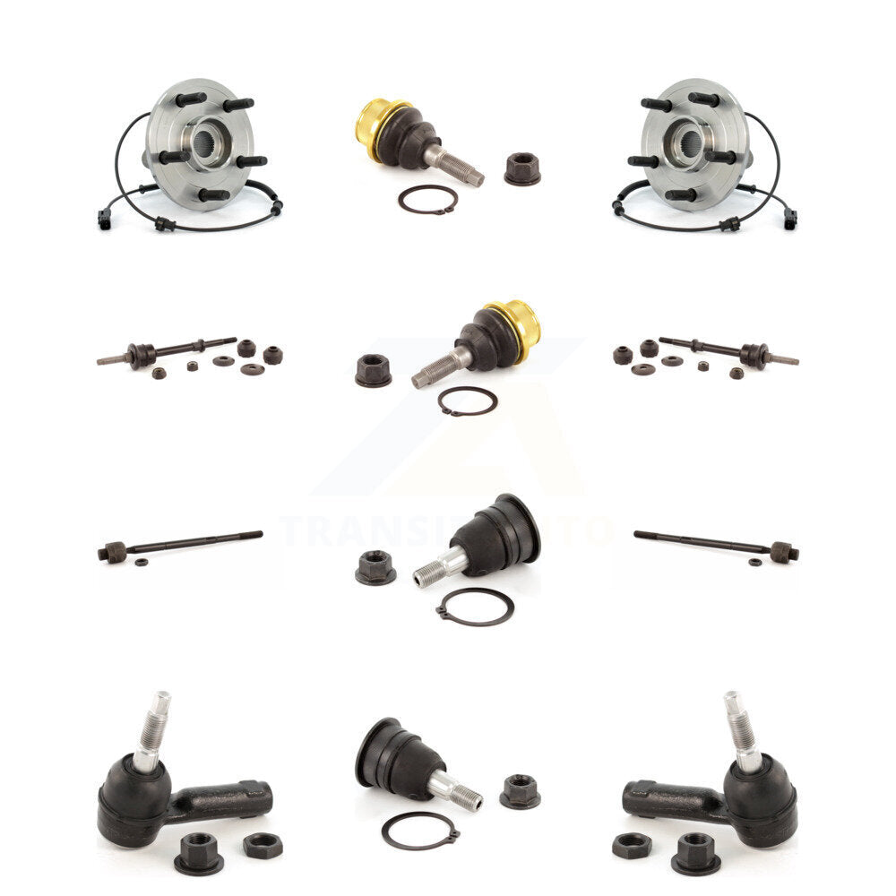 Bearing Upper Lower Ball Joint Outer Inner Tie Rod Link Front Kit (12Pc) For Ram